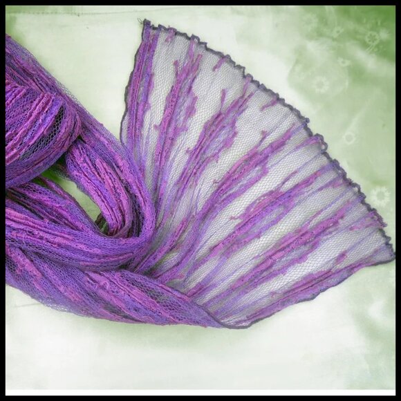 Lace Scarf Bundle of THREE Lacy Long Scarves - 70s Vintage - Picture 5 of 16